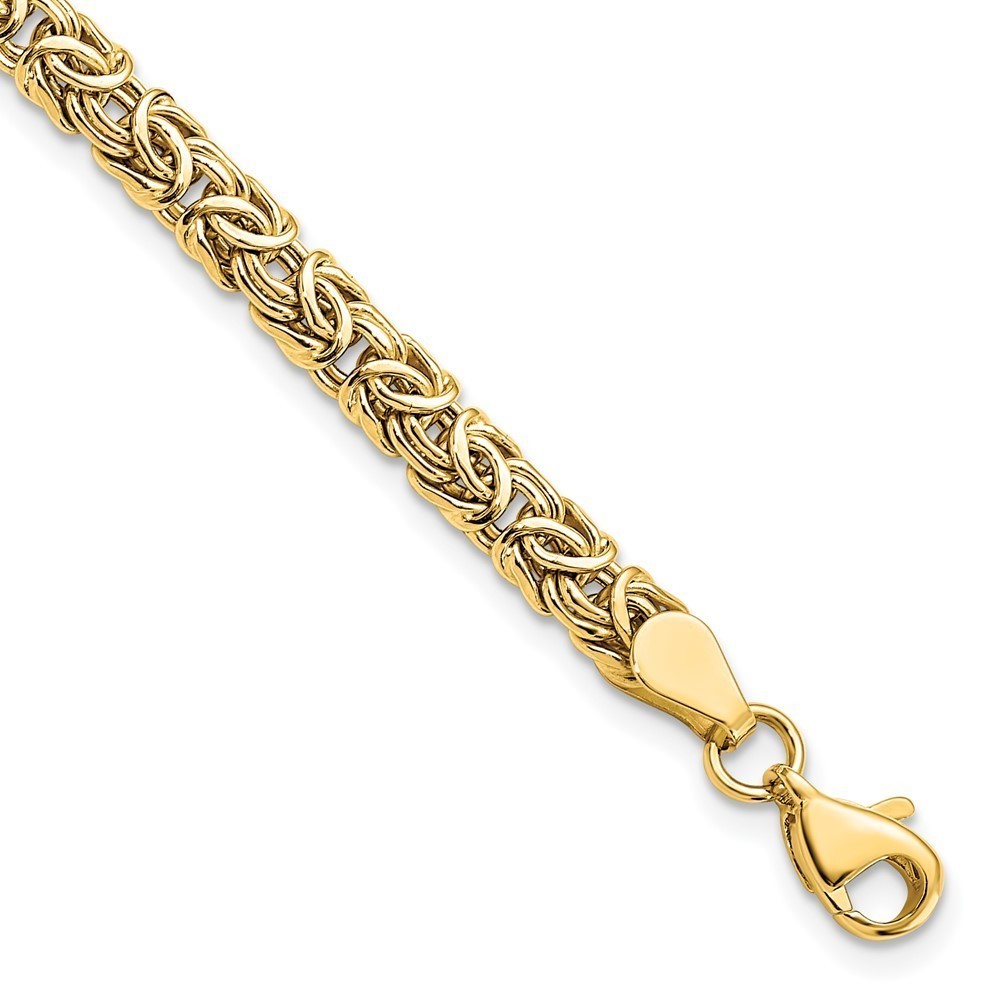 10k Yellow Gold Polished Byzantine Bracelet